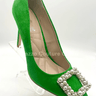 Colorful and Classy Stiletto Heels (Green) - Palazzo Couture Online