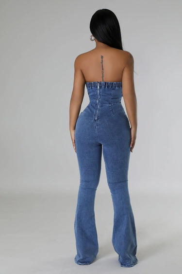 Come On Over Denim Jumpsuit – Wide‑Leg - women's fashion jumpsuit for every occasion