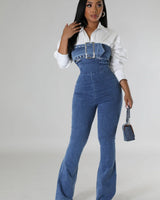 Come On Over Denim Jumpsuit – Wide‑Leg - bold jumpsuit for women