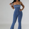 Come On Over Denim Jumpsuit – Wide‑Leg for women - stylish jumpsuit by Palazzo Couture