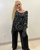 Comodo silky Palazzo Pants (Black) - view 2