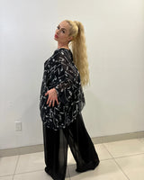 Comodo silky Palazzo Pants (Black) - view 4