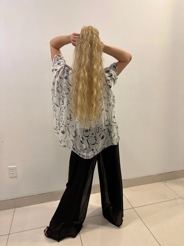 Comodo silky Palazzo Pants (Black) - view 5
