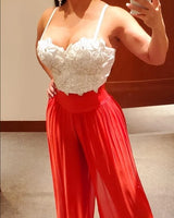 Comodo silky Palazzo Pants (Red) - view 5
