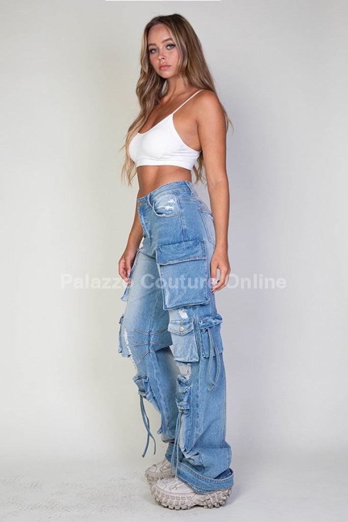 Cool And Casual Cargo Jeans Pants