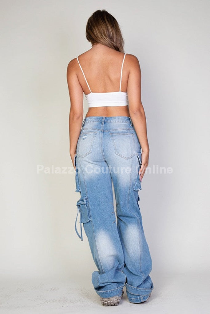 Cool And Casual Cargo Jeans Pants