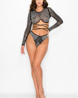 2pcs Rhinestone Bikini Set – Black - view 4