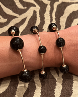 Eclipse Trio bracelet-Black/Gold- - front view