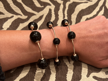 Eclipse Trio bracelet-Black/Gold- - front view