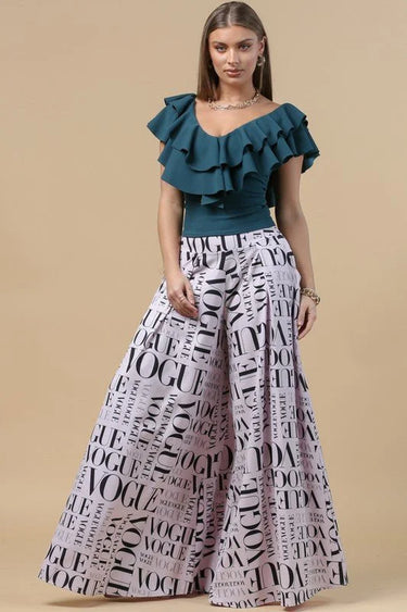 Lilac Vogue Wide Leg Palazzo Pants - view 6
