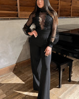 First Impression Black Jumpsuit - front view