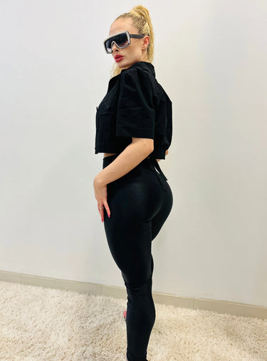 Runs Perfect Black Leggings with Stretch Fit - view 5