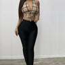 Runs Perfect Black Leggings with Stretch Fit - front view