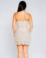 Corset Bloom Skirt Set - NaturalWhite - Palazzo Couture Online