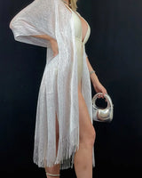 Sunset Breeze Kimono Cover-Up (white) - view 2