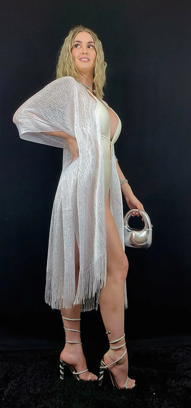 Sunset Breeze Kimono Cover-Up (white) - view 2