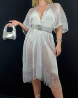 Sunset Breeze Kimono Cover-Up (white) - front view