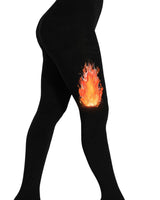 Cozy Comfort Fleece - Lined Thick Tights (All Black) - Palazzo Couture Online