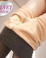 Cozy Comfort Fleece - Lined Thick Tights (Black) - Palazzo Couture Online