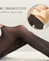Cozy Comfort Fleece - Lined Thick Tights (Black) - Palazzo Couture Online