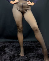 Cozy Comfort Fleece - Lined Thick Tights (Black) - Palazzo Couture Online