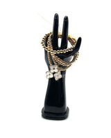 Crisol Clover Gold Beaded Bracelet (White) - Palazzo Couture Online