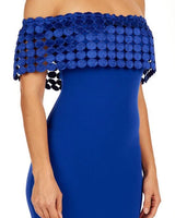 Women's Shoulder midi dress off-shoulder style back view
