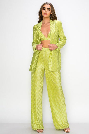 Crochet matching set showing cover up layer and pant detail