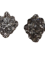 Crystal Gems Statement Earrings - Black - Palazzo Couture Online