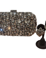 Crystal Gems Statement Earrings - Black - Palazzo Couture Online