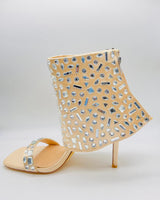 J Lo Crystal Noir Stilettos (Nude) - women's dressy heels for date night