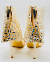 J Lo Crystal Noir Stilettos (Nude) - chic shoes by Palazzo Couture