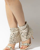 J Lo Crystal Noir Stilettos (Nude) - women's statement party shoes