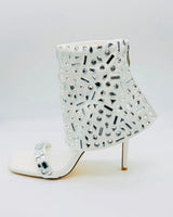 J Lo Crystal Noir Stilettos (white) - chic shoes by Palazzo Couture