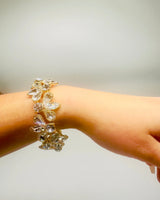 Crystal Petals Bracelet (Gold) - stylish accessory for every outfit
