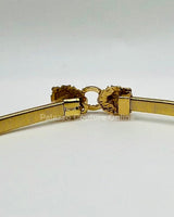 Crystal Safari Elastic Lion face Belt Gold - Palazzo Couture Online