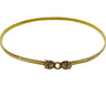 Crystal Safari Elastic Lion face Belt Gold for women - fashion belt by Palazzo Couture