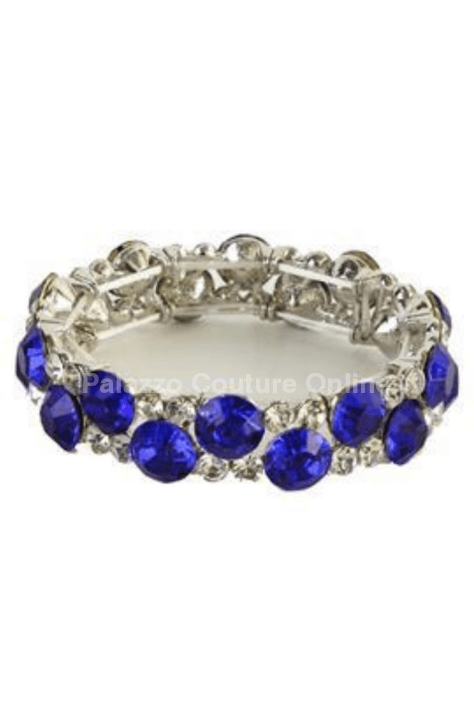 Crystal Stretch Bangle Blue Bracelet