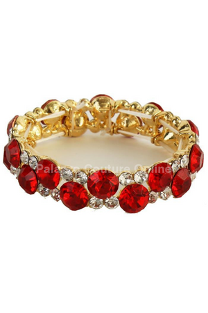 Crystal Stretch Bangle Red Bracelet