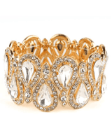 Crystal Tear Shape Bracelet - Palazzo Couture Online