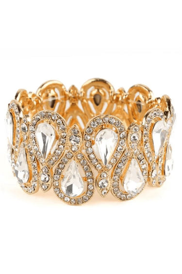 Crystal Tear Shape Bracelet - chic women's accessory