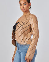 Cut Em' Off Jacket - Mocha - Palazzo Couture Online