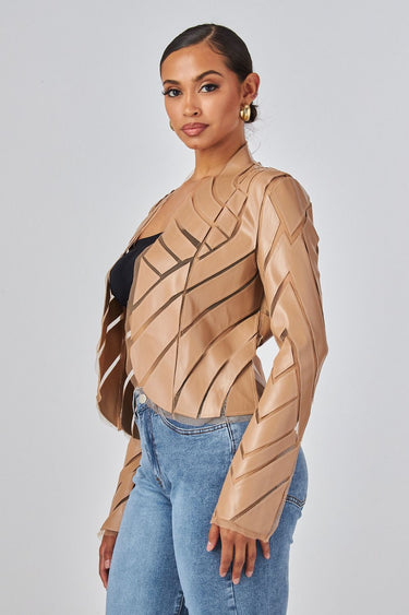 Cut Em' Off Jacket - Mocha - Palazzo Couture Online