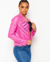 Cut Em' Off Fuchsia Jacket - women's fashion jacket