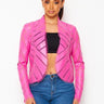Cut Em' Off Fuchsia Jacket for women - stylish outerwear by Palazzo Couture