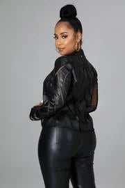 Cut Em' Off Jacket (Black) - trendy layering piece for women