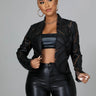 Cut Em' Off Jacket (Black) for women - stylish outerwear by Palazzo Couture