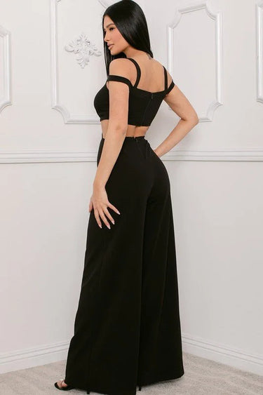 Cutout Detailed Black Jumpsuit - elegant jumpsuit for parties and events