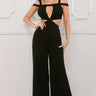 Cutout Detailed Black Jumpsuit for women - stylish jumpsuit by Palazzo Couture