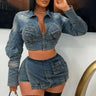 Daring Denim Skort Set - front view